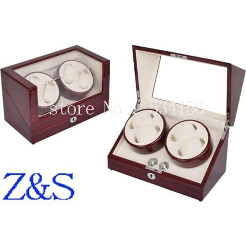 2019 Latest Fashion Channel Automatic Watch Winder,5 Modes Box Case Locks Black Wooden Watch Winders jewelry box