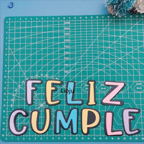 New Happy birthday letters dies Scrapbooking DIY Scrapbooking photo album Decorative Embossing DIY Paper Card