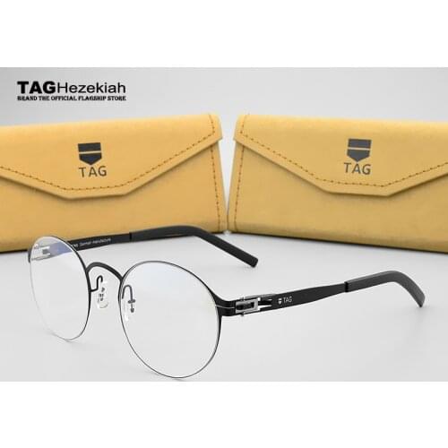 Round glasses frame womens frame degree eyeglasses men TAG Brand Myopia computer optical glasses frame original box vintage