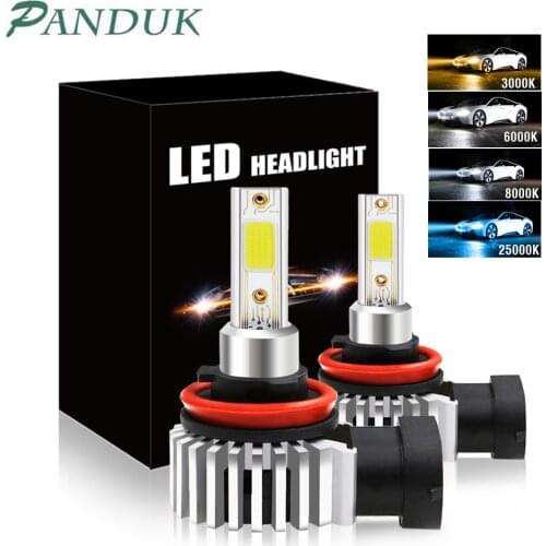 PANDUK 2Pcs H7 LED H4 Bulb Car LED Headlight H11 H1 H8 H3 H9 9005 9006/HB4 Hi-Lo Beam 60W 12000LM Auto Headlamp LED Fog Light