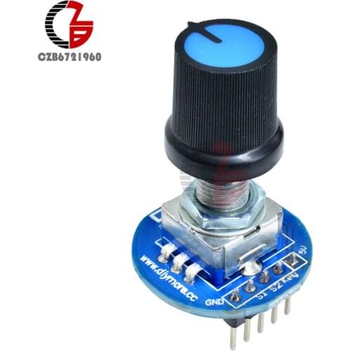Rotating Potentiometer Digital Rotary Incremental Encoder Control Switch Module Digital Pulse Signal with Knob Cap