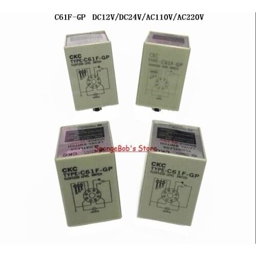 2 pcs/Lot C61F-GP DC12V , DC24V , AC110V , AC220V Water Level Controller Switch Level Relay 8 Pins
