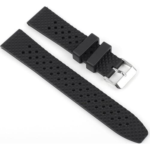 2020 New Rubber Watch Strap 20mm 22mm Sport Diving Breathable Silicone Watch Band Quick Release Wristband For Seiko
