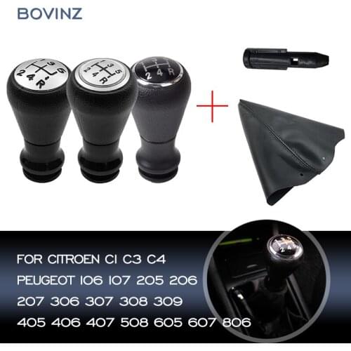 5 Speed Gear Shift Knob Gaiter Boot for Citroen C1 C3 C4 Peugeot 106 107 205 206 207 306 307 308 309 405 406 407 508 605 607 806