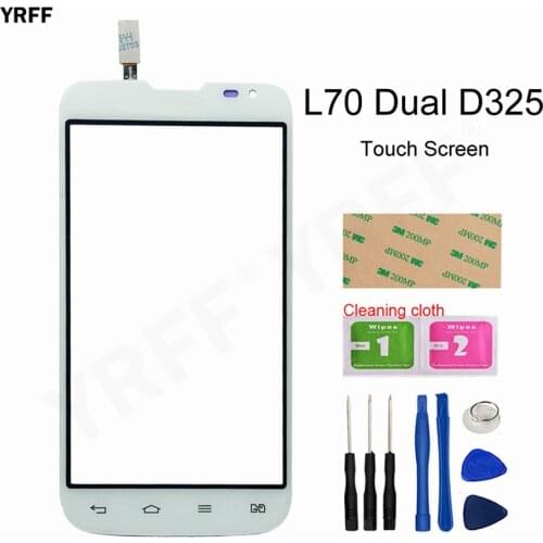 Front Panel Touchscreen For LG L70 Dual D325 Touch Screen Digitizer Panel Sensor Replacement Assembly Parts