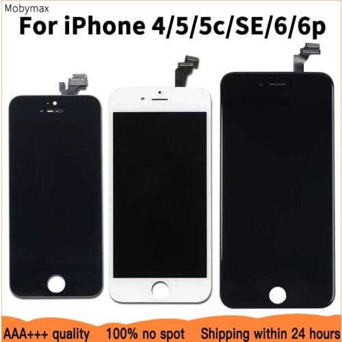LCD Screen Replacement For iPhone 6 SE 100% No Dead Pixel LCD Display Digitizer Assembly For iPhone 5 5c 6plus 4 Good Warranty