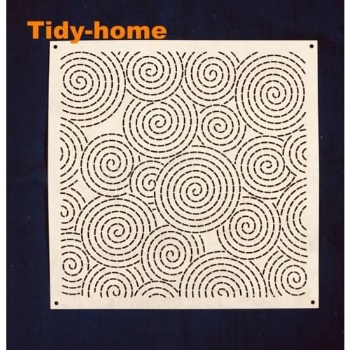 Big Size Classic Sashiko Template Hemp Leaf Snow Wheel Drawing Template Diameter 20cm Sashiko Accessories