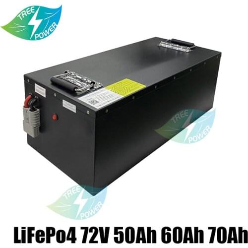 Metal case Lifepo4 72v 50Ah 60Ah 70Ah Golf Cart electric street sweeper large scooter ebike AGV forklift + 87.6v 10A Charger