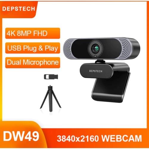 D09 2K Quad HD Webcam USB 1080P Web Camera with Microphone Support Auto Light Correction for Live Broadcast Video Calling Work