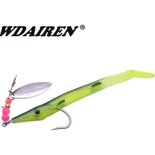WDAIREN 12cm 16g lead jig Head Single Hook Wobbler Soft Fishing Lure Sinking Jigging Sea Fishing Pesca Fishing Tackle Peche