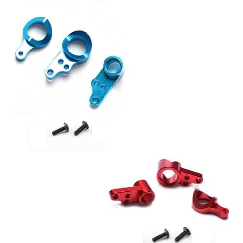 For WLtoys 144001 1/14 RC Car Spare Parts 4WD Metal Accessories Alloy Aluminum Steering Servo Saver Complete Steering Clutch