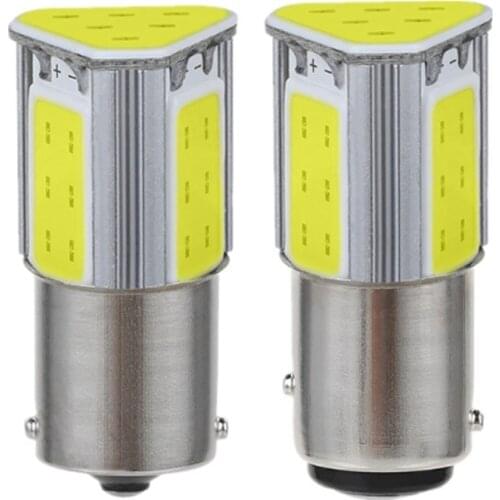 10pcs S25 1156 BA15S 1157 BAY15d COB Car LED Turn Signal Brake Lights Bulb Tail Backup Parking Lamp White Red Yellow DC12V