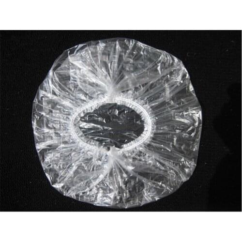 100 Pcs/lot Bathing Elastic Caps Portable Disposable Clear Spa Hair Salon Shower Caps Home Shower Hats