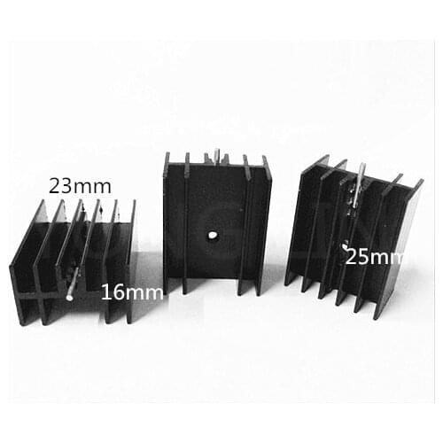 100pcs to-220 heatsink23*16-25mm/Transistor heat sink/aluminum heatsink/7805