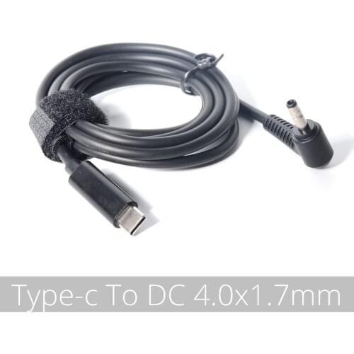 4.0x1.7mm) USB Type C PD Laptop Charging Cable Cord Dc Power Adapter Converter DC 4.0*1.7mm Male 90 Degrees Right Angled