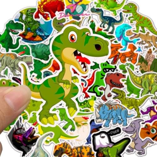 50Pcs Dinosaur Series Stickers Cartoon Sticker Children DIY Stickers On Latop Suitcase Skateboard Scrapbook Kids Decal Sticker