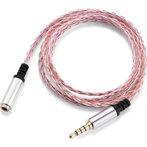 8-strand single crystal copper braided wire high-fidelity extension cable car audio computer Game cable Notebook TV headset DVD