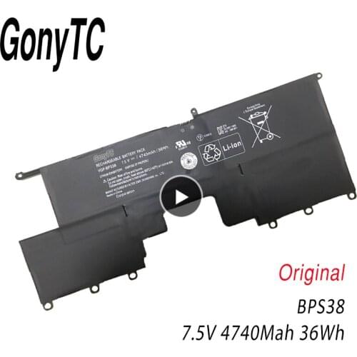 VGP-BPS38 Laptop Battery For SONY VAIO PRO11 PRO13 SVP1321BPXB SVP13216PG SVP132A1CM SVP11217SCS BPS38 7.5V 36WH/4740mAh