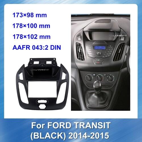 Car Audio Radio Big Screen Frame Adapter for Ford Transit 2014-2015 BLACK Trim Panel Installation Kit Audio Cover Dash Mount