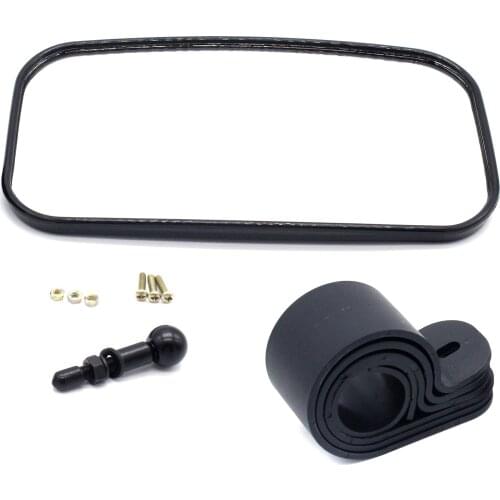 Large Convex UTV Mirror Rear View Mirror 360 Degree Rotation With 3 Different Mounting Brackets Fit For Polaris Yamaha Honda