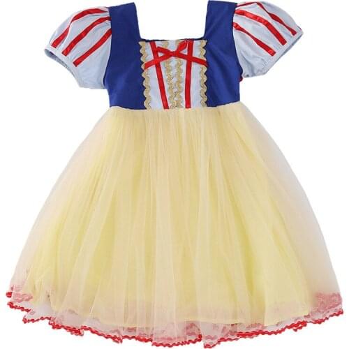 Girls' dress dress high end 2021 temperament childrens Cartoon style two wear mesh princess dress suitable for birthday parties