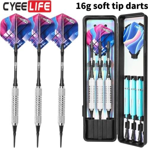 CyeeLife 3PCS Professional Electronic Soft Tip Darts 16g Darts With Aluminum Alloy Shaft