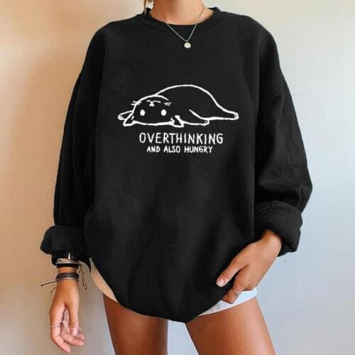 Lovely Animal Letter Print T Shirt For Women Long Sleeve O-neck Pullover Tops T-shirt Femme Las Mujeres Sweetshirts Woman Tshirt