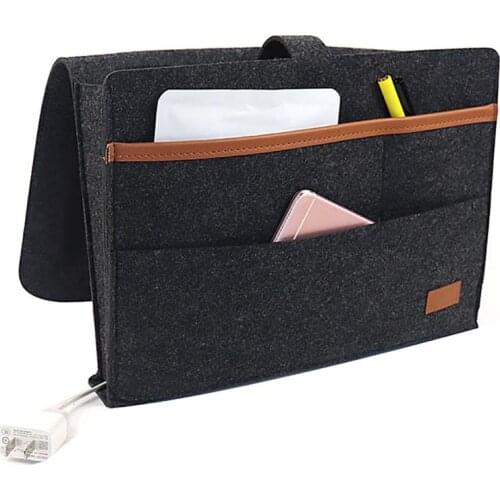 Creative Felt Bed Storage Bag Pockets Felt Bedside Hanging Storage Organizer Holder For Bed Table Sofa Home Storage