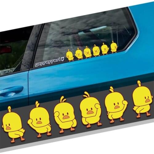 Creative Expression Litter Yellow Duck Car Sticker Decoration Trunk Window Bumperl Funny Decal Motorcycle Accessories Styling