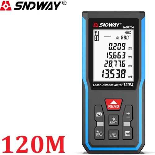 SNDWAY Laser Distance Meter Measure Range 120m 100m 80m 70m 60m 50m 40m Laser Roulette Laser Rangefinder Hunting Finder Ruler