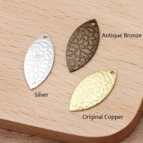 20pcs 8.5*18.5mm Vintage Leaf Charms Pendants Necklace Bracelet Earring Making Accessories for Jewelry Making Handmade Craft DIY