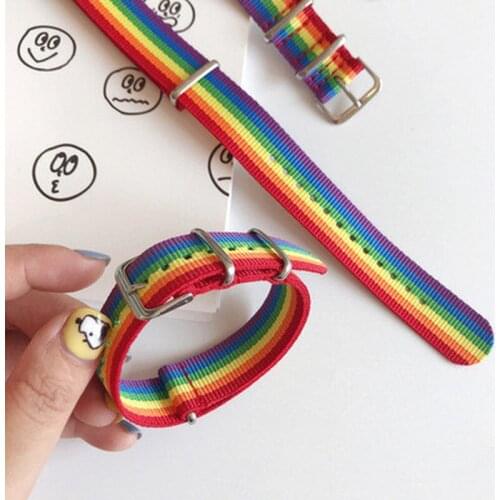Rainbow Strap Bracelets for Girls Boys Rainbow Wristband Womens Bracelet Cotton Linen Adjustable Charm Straps Couple Jewelry