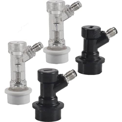 Ball Lock Check Valve Disconnect, Ball Lock Black Disconnect Set for Homebrew Cornelius Keg Kegging Fitting