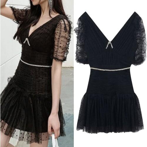 TUNJUEFS Black Summer Dresses