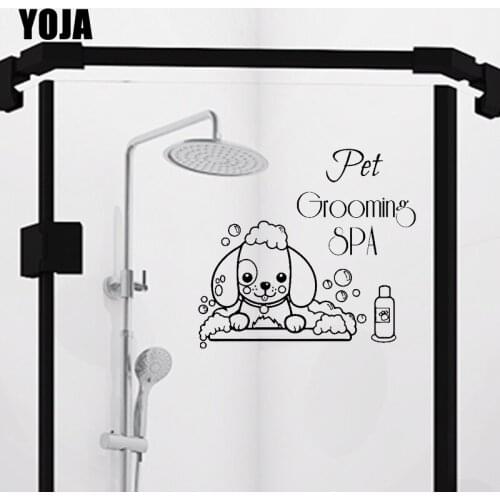 YOJA 27x29.6CM Cute Puppy Home Bedroom Kitchen Wall Sticker Bathroom Decor Decal G2-0338