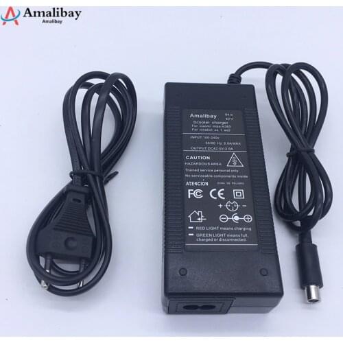 M365 Charger Electric Skateboard Charger Battery Adapter 42v 2A for Xiaomi Mijia M365 Ninebot Es1 Es2 Electric Scooter Parts