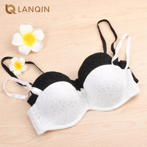 Womens Lace Molded Cup Underwire Multiway Push Up Strapless Bra Bridal Balconette