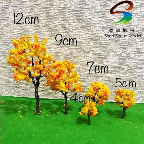 10pcs 4-12cm High Construction Sand Table Model Scene Model Tree Color Wire Tree