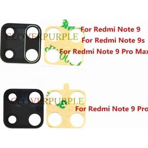 1X Camera glass lens replacement parts with sticker for Xiaomi Redmi Note 9 Pro Max 9s