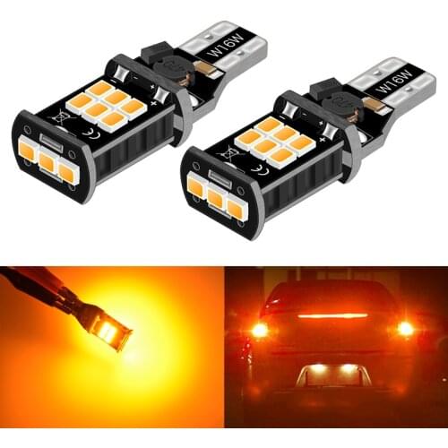 2pcs T15 Led W6W led Canbus Bulbs Led car Backup Reverse Light White Amber Red 12V for Kia Rio K2 K3 3 4 2017 2018 2019 Sportage
