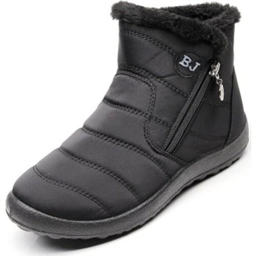 2019 Womens Warm Bota Classic Woman Shoe Snow Boots Women Shoes Zipper Corium Female Round Toe Snow Boot Winter Zapatos De Mujer