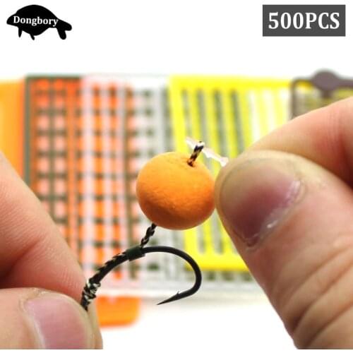 5Set=500PCS Carp Fishing Bait Stop Hair Rig Stop for Boilie Bait Dumbell Shape Micor Bobber Stopper Beads for Carp Feeder Tackle