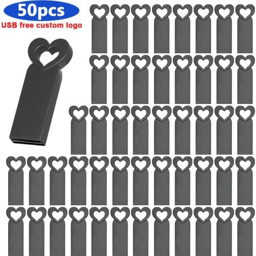 50pcs/lot free logo USB 2.0 Flash Drive High Speed Pen drive 4GB 8GB 128GB 64GB 32GB 16GB flash disk Pendrive USB menory Stick