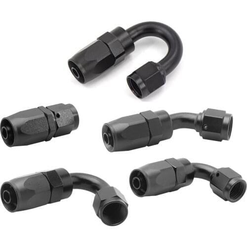 AN6/AN8/AN10 Straight 0°/45°/90°/120°/180° Degree Aluminum Swivel Hose End Fitting Adapter Oil Fuel Line NPT PLUG Wholesale