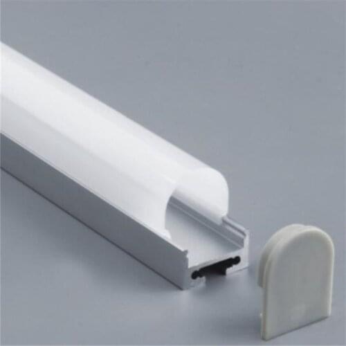 Free shipping led aluminum profile for led strip lights 2M/pcs 80m/lot PC cover+ end caps + mounting clips