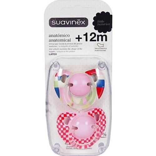 CHUPETE LATEX T ANATOMICA SUAVINEX + 12 M 2 U