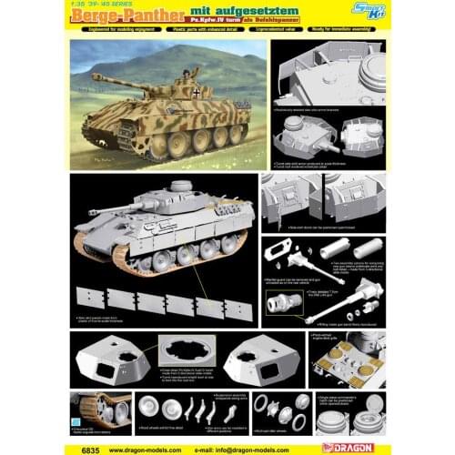 Dragon 6835 1/35 Berge-Panther mit aufgesetztem Pz.Kpfw.IV turm Befehkspanzer