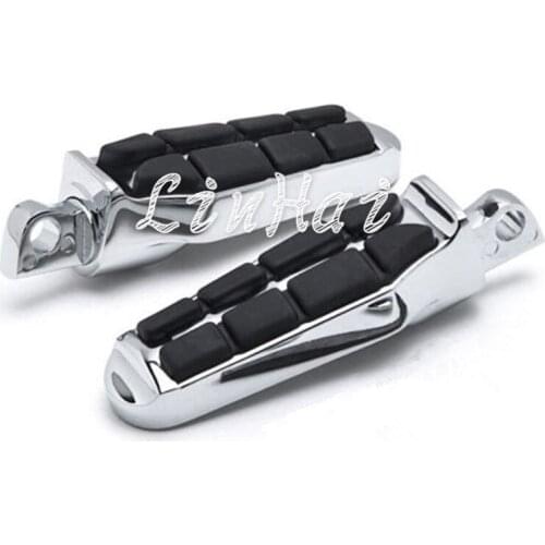 Chrome Custom Bullet Rocket Motorcycle Rear Foot Rest Pegs Fit for Harley Touring Electra Glide Softail Dyna
