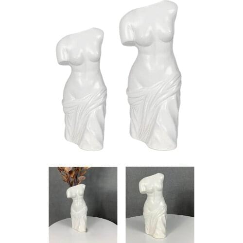 2x Flower Vase Ceramic Home Body Vase Modern Indoor Shelf Mantle Desk Dorm