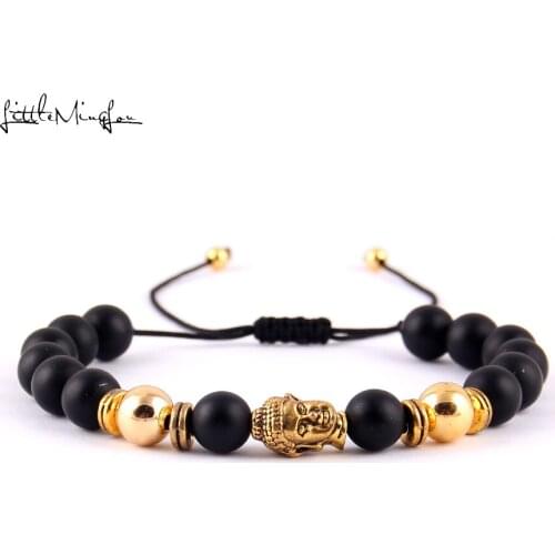 Little MingLou men Buddhism Bracelet Indian Buddha charm rope Braided Macrame women Bracelets & Bangles for men jewelry